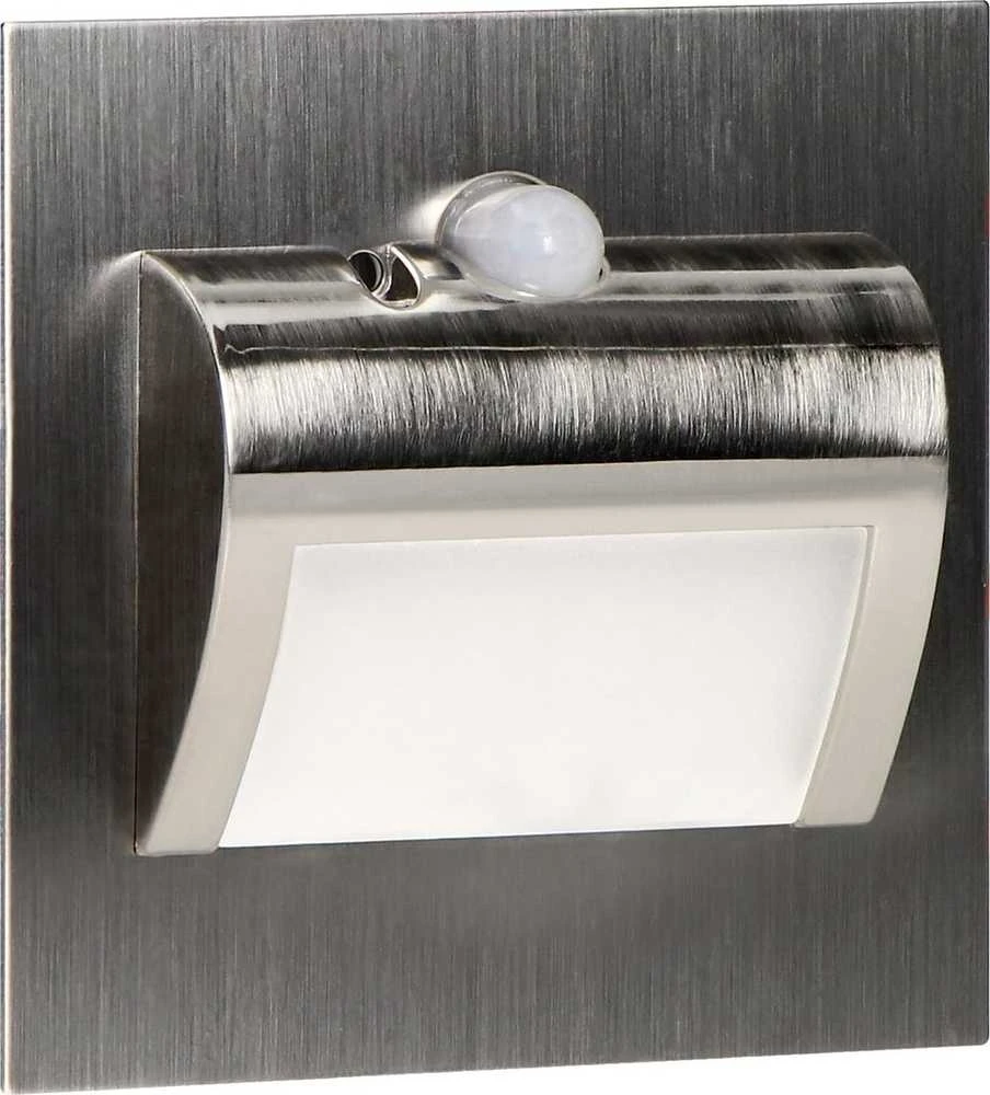 Orno DRACO LED NEW 1.5W, įleidžiamas laiptų šviestuvas, 12VDC, 30lm, 3000K, satinas, judesio ir prieblandos jutiklis