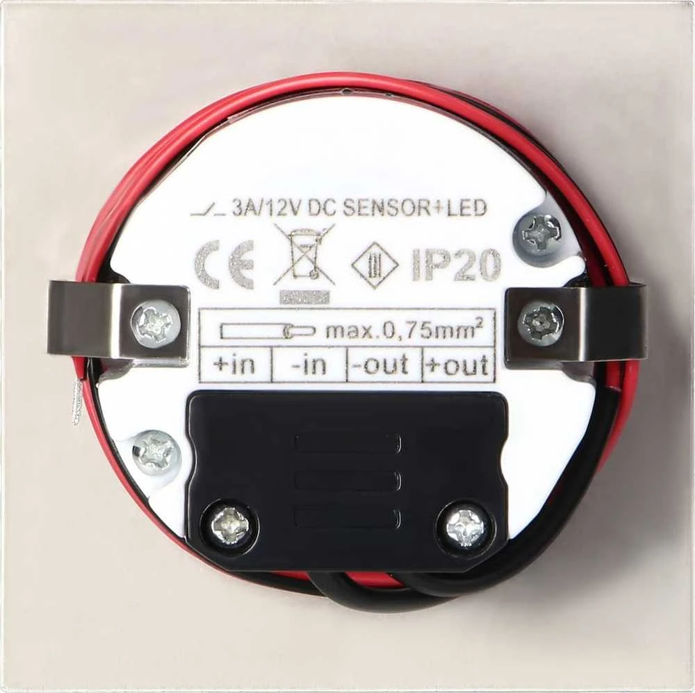 Orno DRACO LED NEW 1.5W, įleidžiamas laiptų šviestuvas, 12VDC, 30lm, 3000K, satinas, judesio ir prieblandos jutiklis