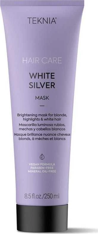 Geltoną atspalvį neutralizuojanti kaukė plaukams Lakme Teknia Baltas Sidabrinis Mask, 250 ml