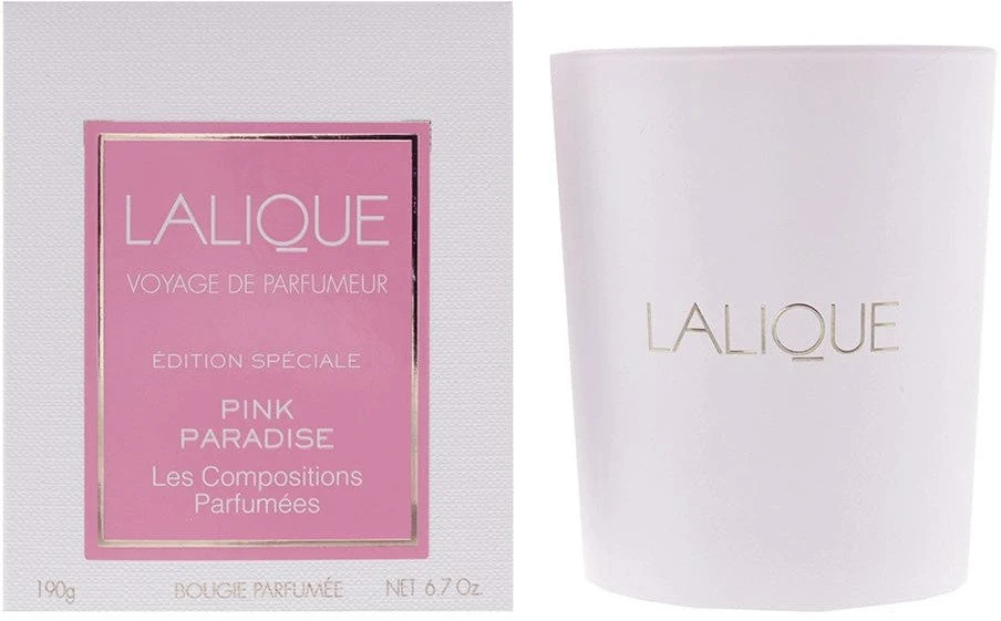 Lalique Les Compositions Parfumees - Rožinė Paradise Scented Candle, 190 g