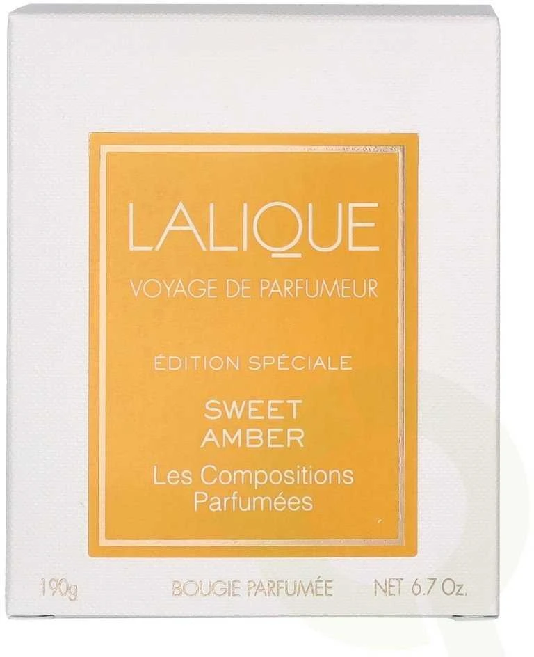 Lalique Les Compositions Parfumees - Saldžiojo ambra kvapioji žvakė, 190 g