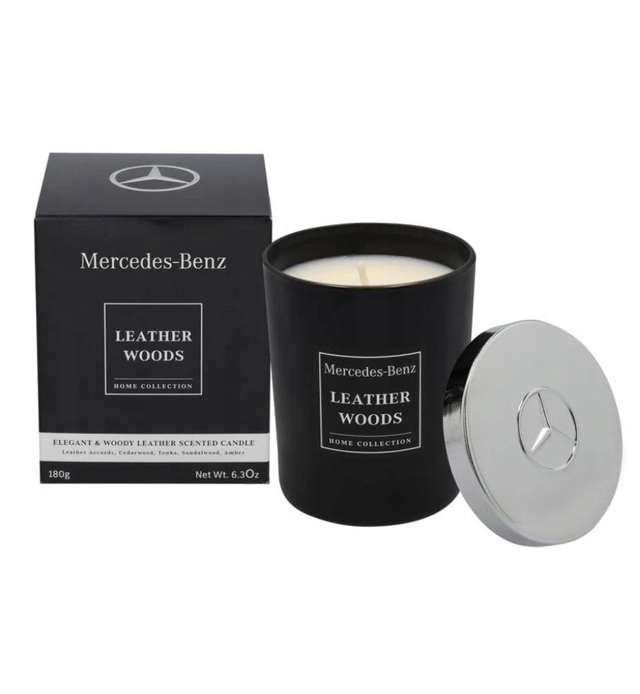 Mercedes-Benz Leather Woods Woody Scented Candle, 180 g