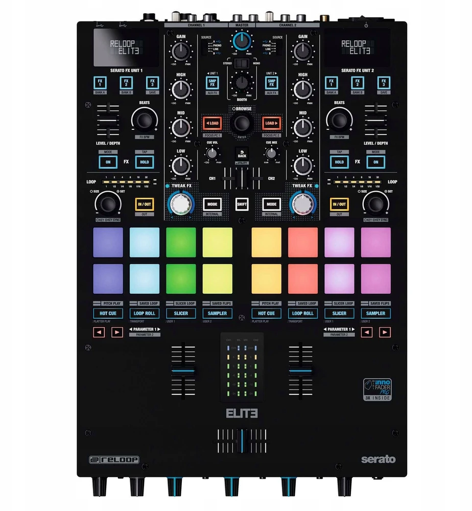 „Reloop Elite“ – profesionalus DVS maišytuvas, skirtas „Serato DJ Pro“