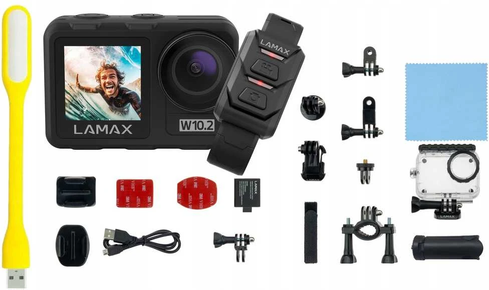 LAMAX W10.2 4K 2 colių „Wi-Fi“ 20MPx MAXsmooth 2.0 sportinė kamera