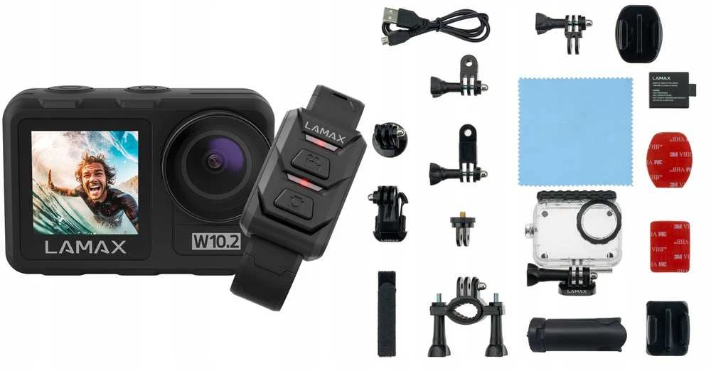 LAMAX W10.2 4K 2 colių „Wi-Fi“ 20MPx MAXsmooth 2.0 sportinė kamera