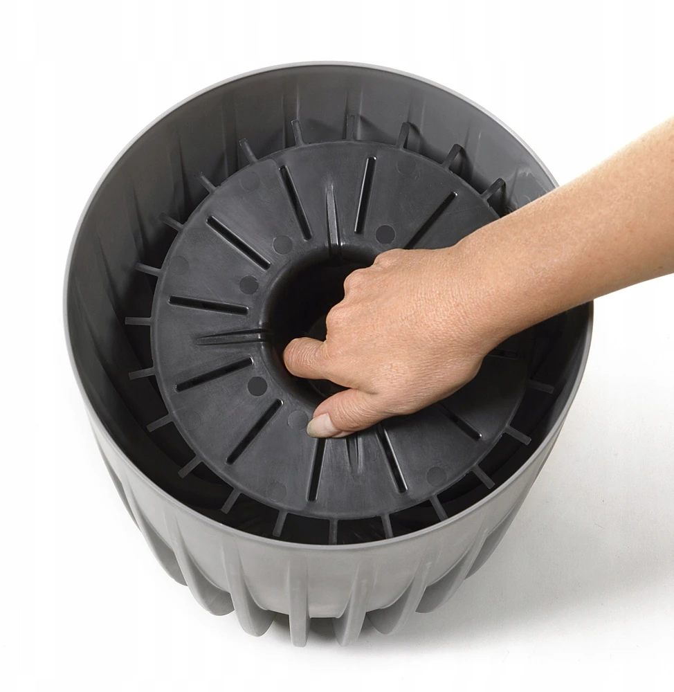 Gėlių vazonas Lamela Mira 907-05, plastikinis, baltas