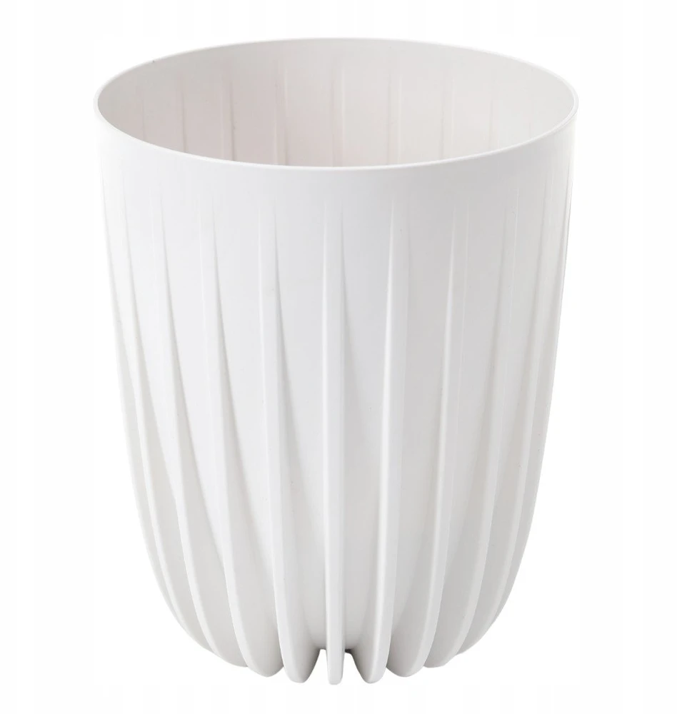Gėlių vazonas Lamela Mira 907-05, plastikinis, baltas