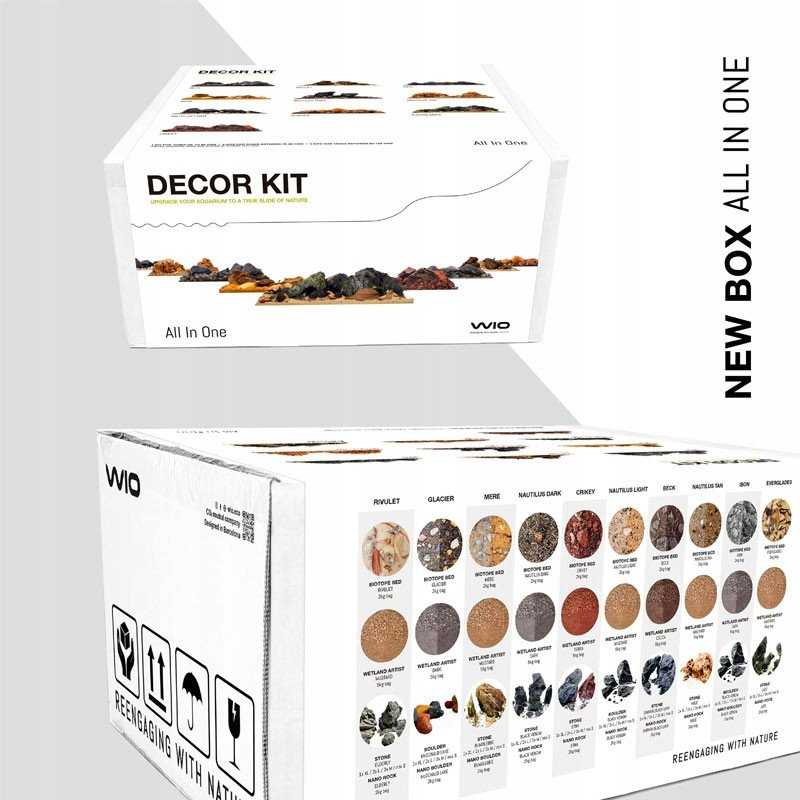 Lamela WIO Mere River Kit, dekoravimo rinkinys, akvariumui, šviesiai ruda, 20kg, dėžutė