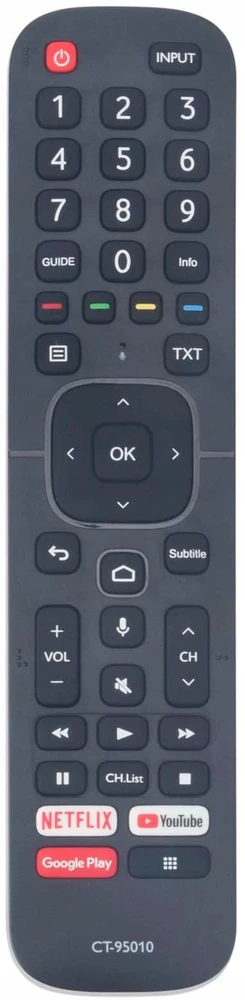 Pilot RTV Lamex Lamex LXP95010 televizoriaus nuotolinio valdymo pultas televizorius LCD TOSHIBA CT-95010 NETFLIX / YOUTUBE / GOOGLE PLAY