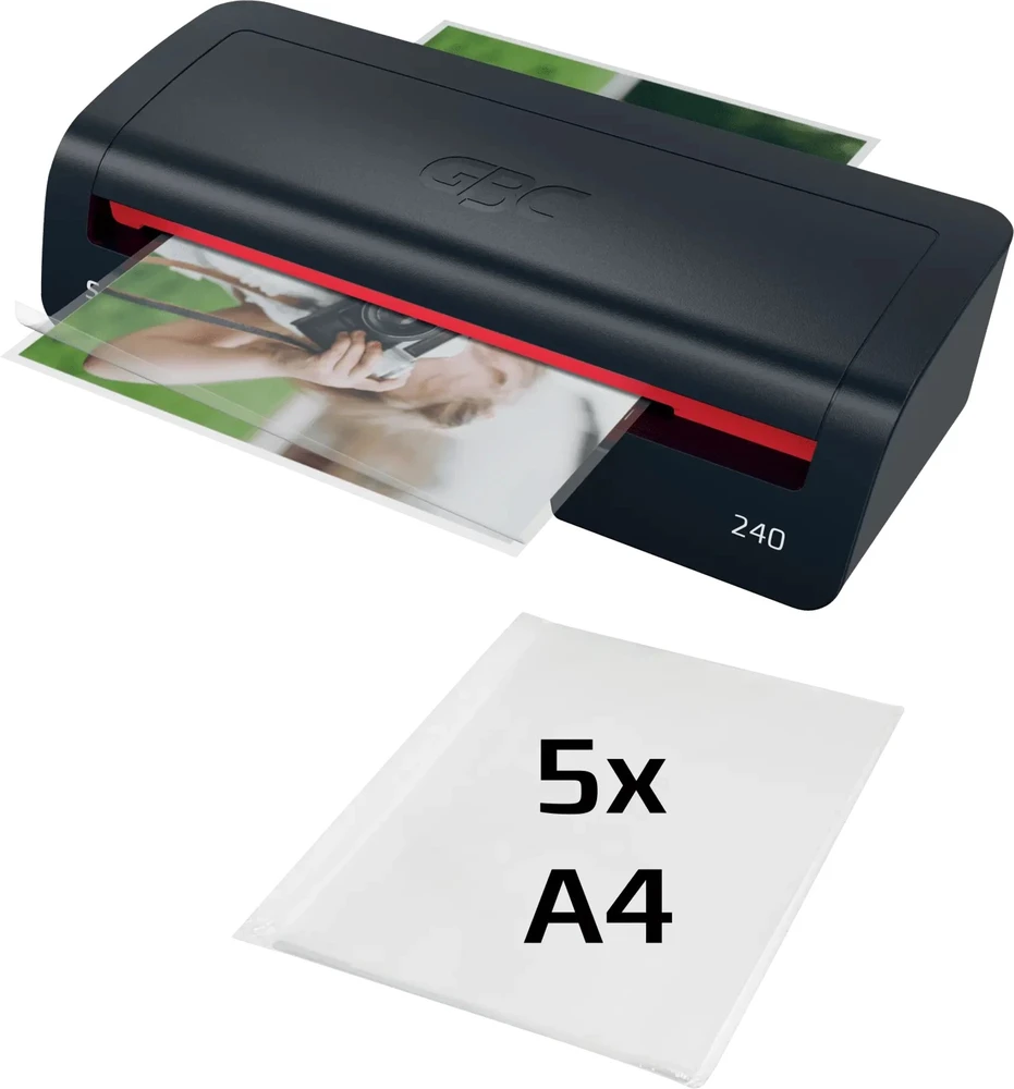 GBC 240 Home Office Laminavimo aparatas A4, 400 mm/min, Juoda/Raudona