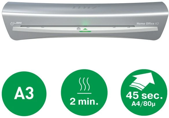 Laminavimo aparatas LEITZ iLAM HOME OFFICE, A3, pilka sp.