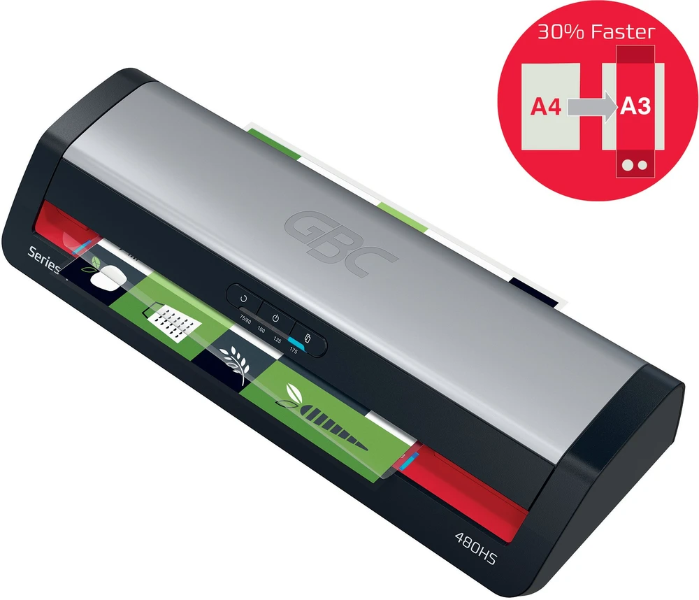 GBC 480HS Office Laminavimo aparatas A3, 800 mm/min, Juoda/Pilka