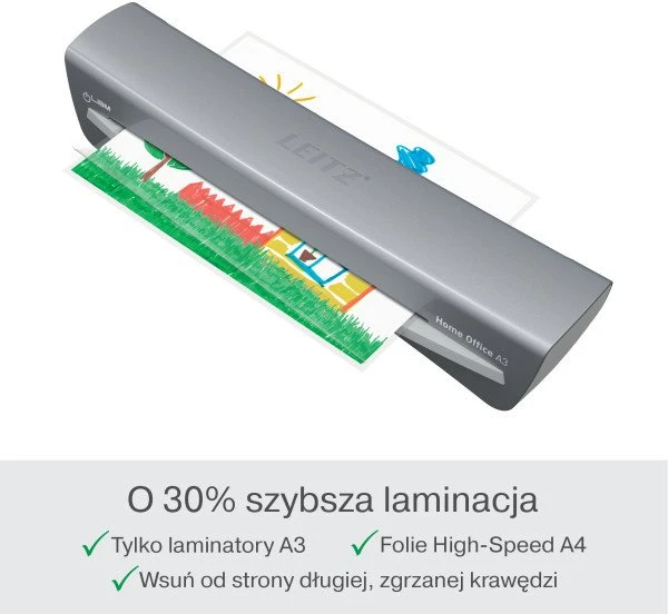 Laminavimo aparatas LEITZ iLAM HOME OFFICE, A3, pilka sp.