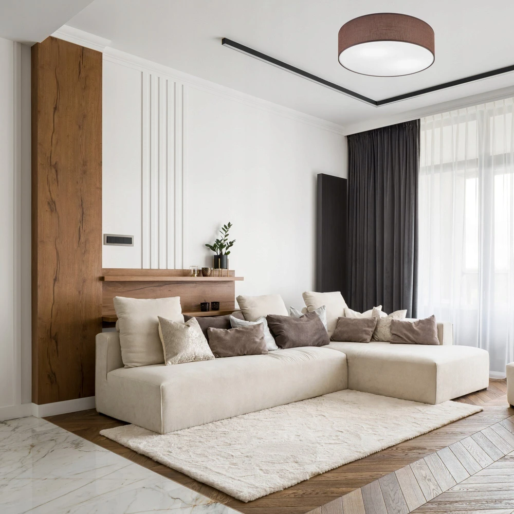 Lamkur lubinis šviestuvas Lamkur Vivian 48512 lubinis šviestuvas apskritimas 2x60W E27 ruda/balta