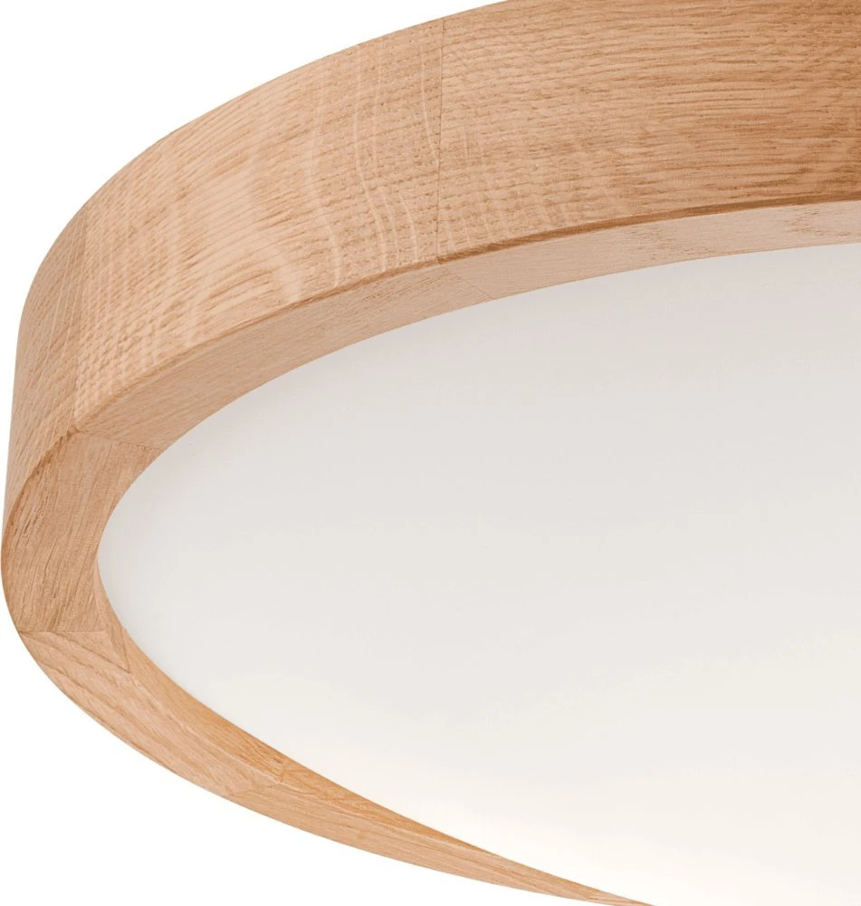 Lamkur lubinis šviestuvas, medinis ąžuolinis LED lubinis šviestuvas, 2 šviesų išgaubtas, 37 cm