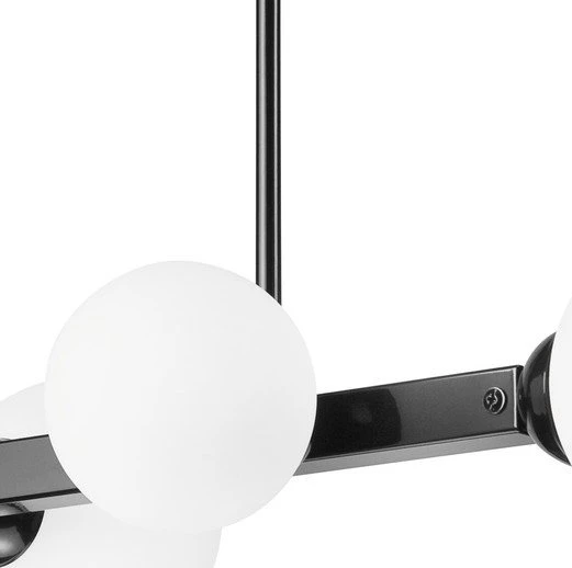 Lamkur pakabinamas šviestuvas Lamkur Astro 45061 modernistinis rutulinis pakabinamas šviestuvas su stiklo gaubtais 4x5W G9 balta/juoda