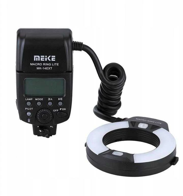 TTL makro LED blykstė, skirta „Canon“ / „Meike Mk-14ext-c“
