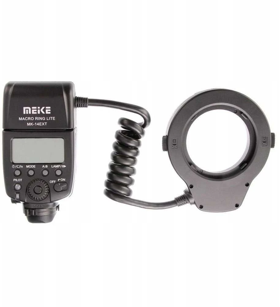 TTL makro LED blykstė, skirta „Canon“ / „Meike Mk-14ext-c“