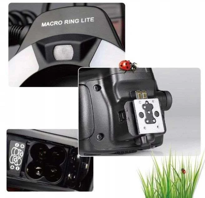 TTL makro LED blykstė, skirta „Canon“ / „Meike Mk-14ext-c“