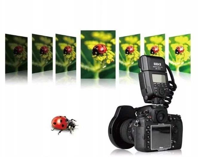 TTL makro LED blykstė, skirta „Canon“ / „Meike Mk-14ext-c“