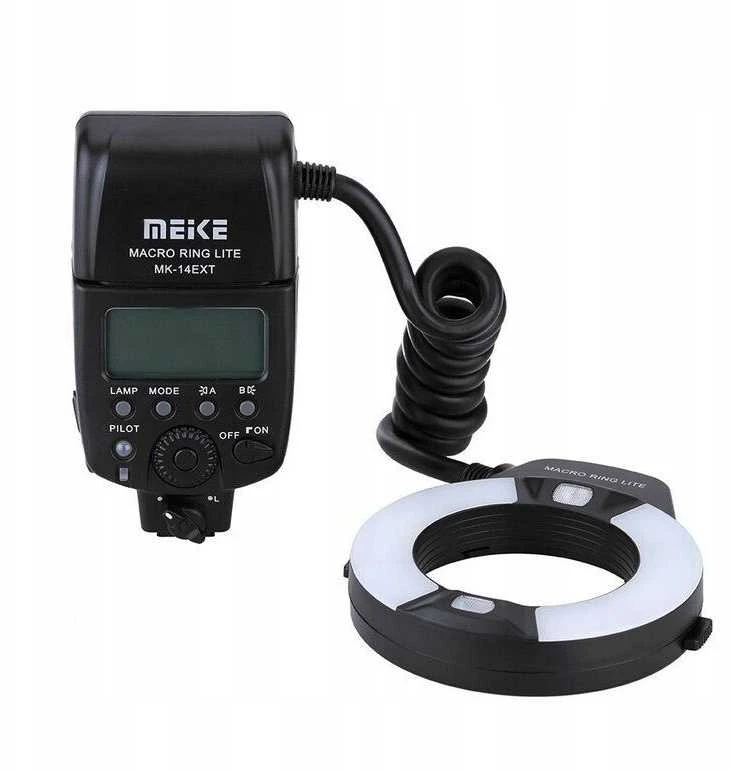 Meike MK-14EXT makro žiedinė blykstė Nikon