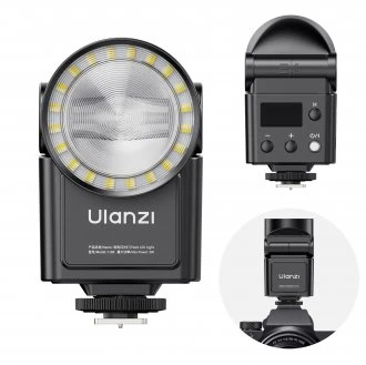 null Fotoaparato blykstė - Ulanzi F16R/L302 2-in-1 blykstė ir LED šviesa GN16 2 500–6 500 K 1 200 mAh USB-C