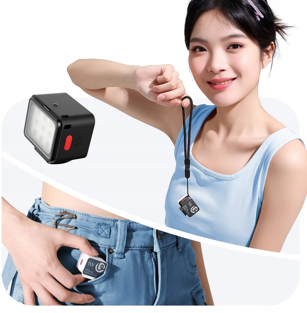 Apšvietimo Įranga - Ulanzi DG01 Cube Mini Light LED, 3 Ryškumo Lygiai, Balta