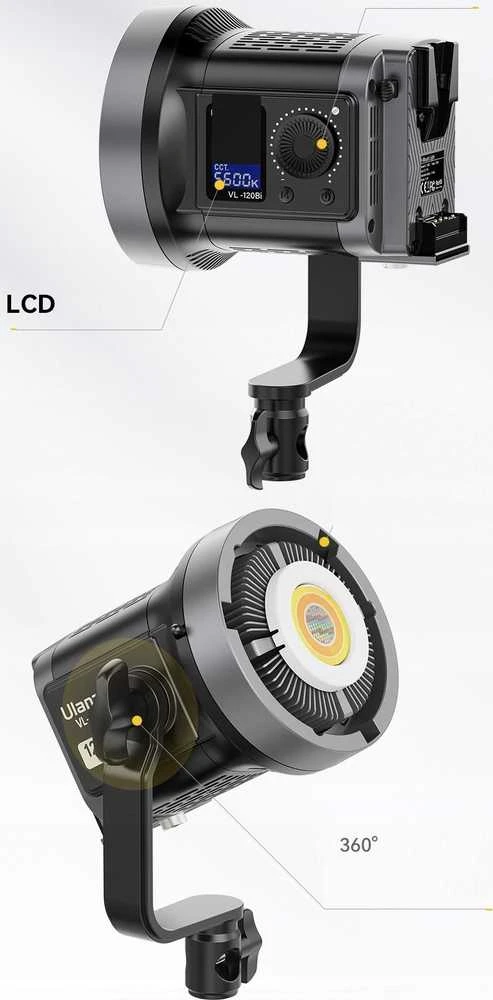 Apšvietimo Įranga - Ulanzi V 120C 120W RGB Vaizdo Šviesa, 2700K-6500K