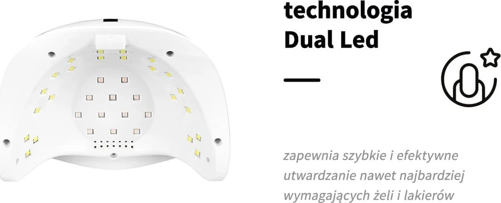 Activeshop Nagų lempa UV LED Glow S1 168W Baltas Sidabrinis