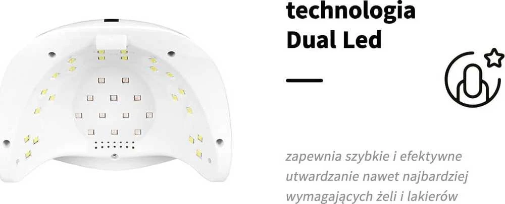 Activeshop Nagų lempa UV LED Glow S1 168W Baltas Rose