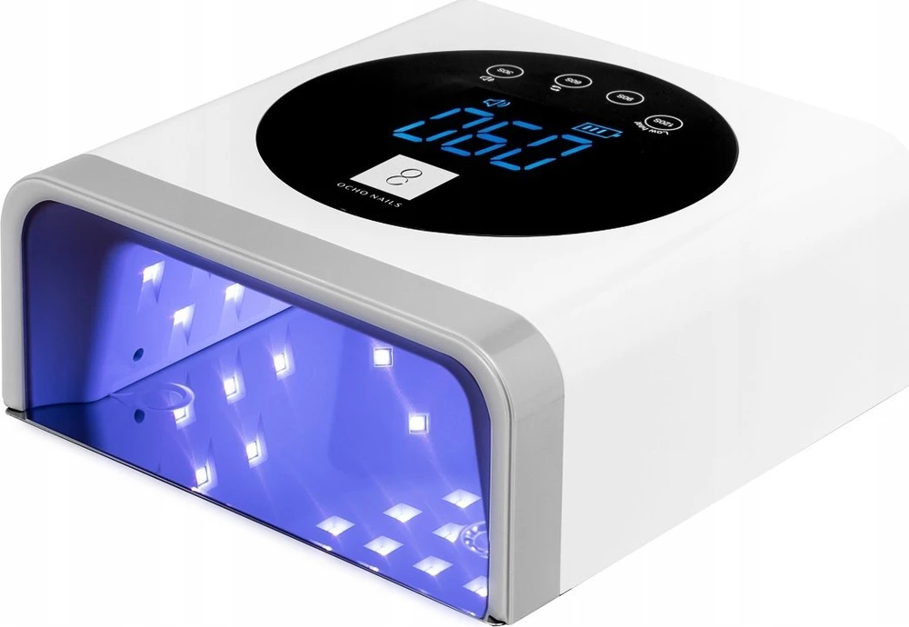 OCHO NAILS belaidė LED UV lempa X22, 72 W, balta, su veidrodiniu dugnu