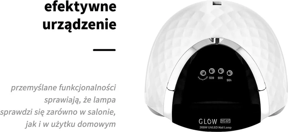 Activeshop Nagų lempa UV LED Glow YC57 268W Baltas