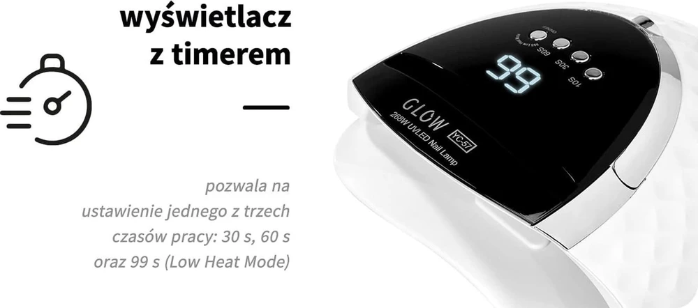 Activeshop Nagų lempa UV LED Glow YC57 268W Baltas