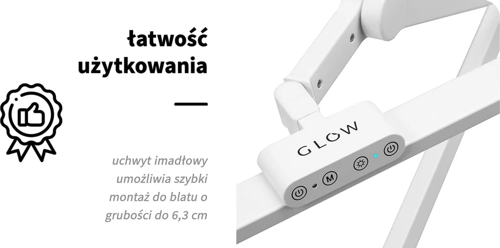 Activeshop Kosmetologinė LED lempa manikiūrui Glow L03 Baltas
