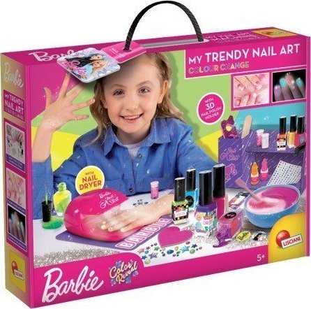 Lisciani Vaikiška Barbie lempa manikiūrui su spalvą keičiantiais lakais