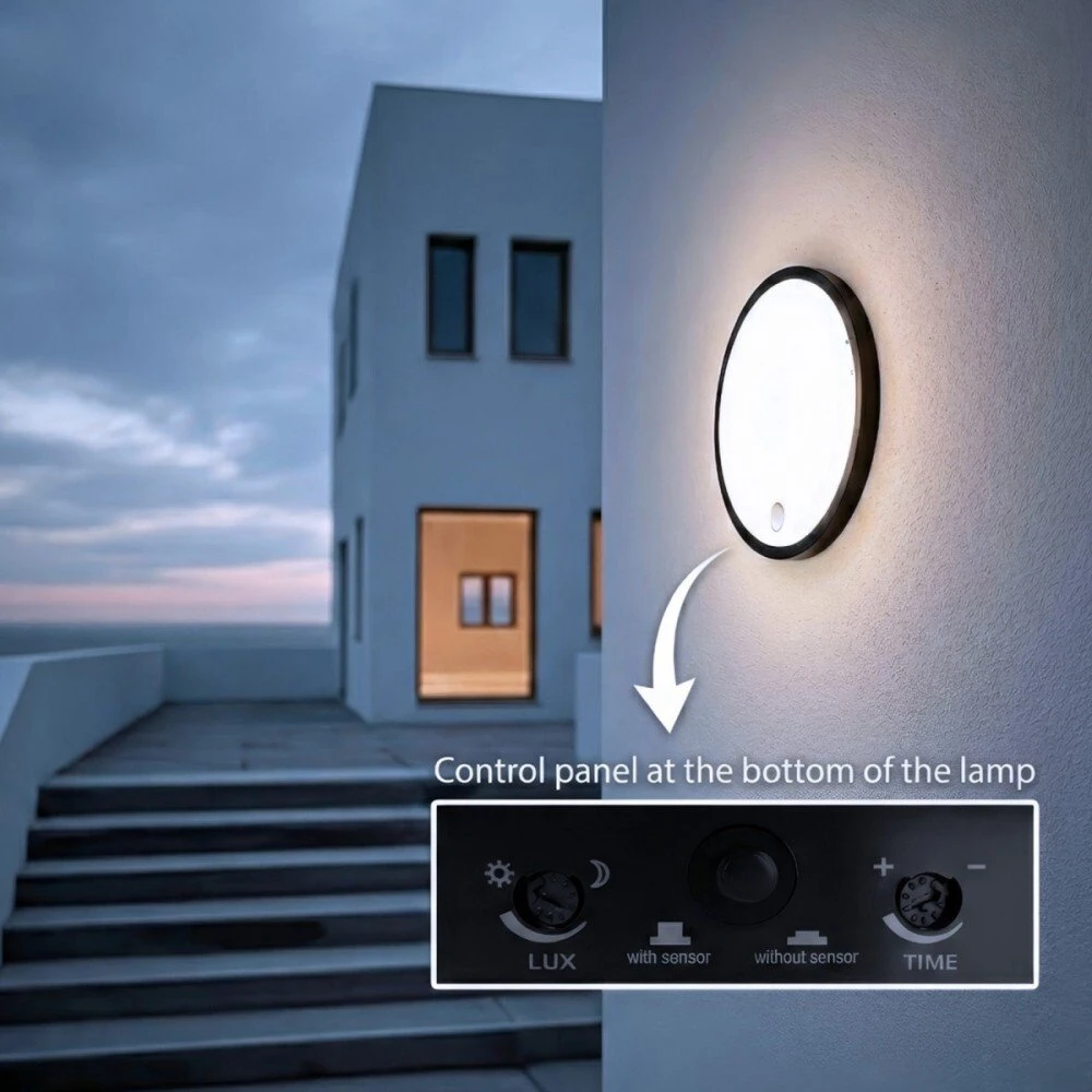 Maclean LED šviestuvas su judesio jutikliu, PIR jutikliu, juodas, 10W, IP65, 1000lm, neutrali spalva, MCE525 B
