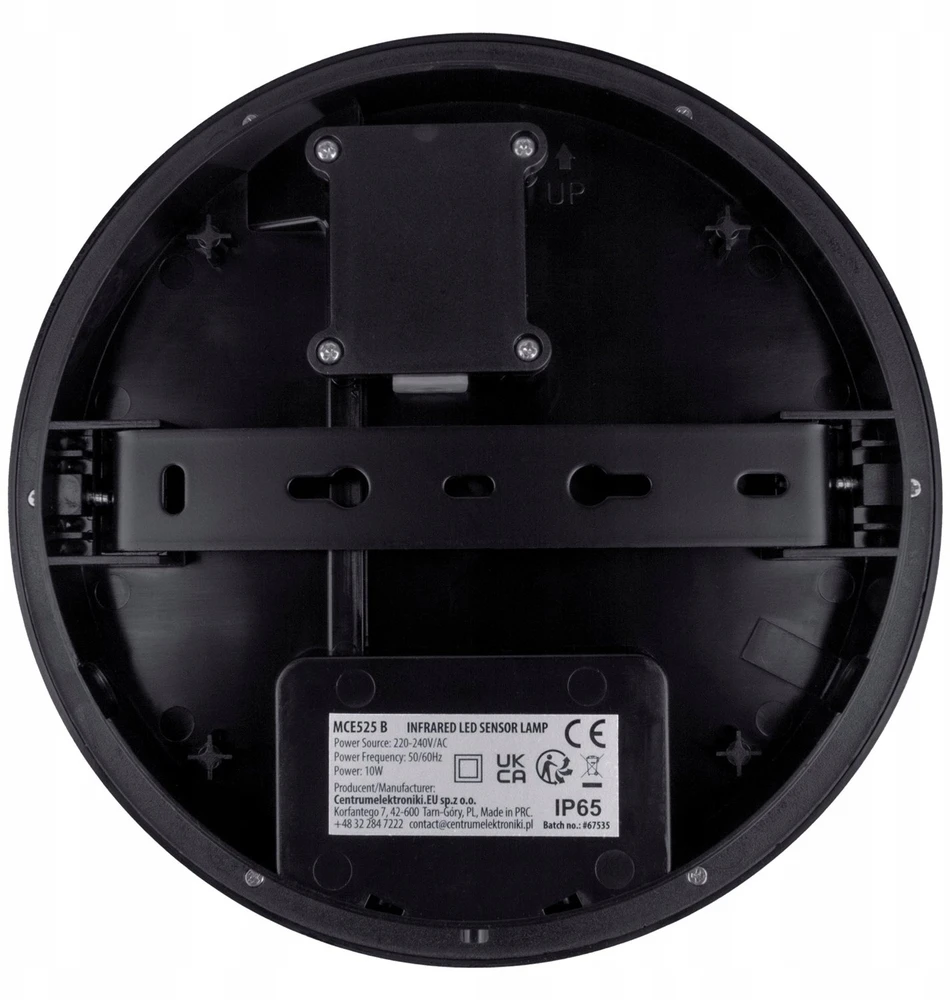 Maclean LED šviestuvas su judesio jutikliu, PIR jutikliu, juodas, 10W, IP65, 1000lm, neutrali spalva, MCE525 B