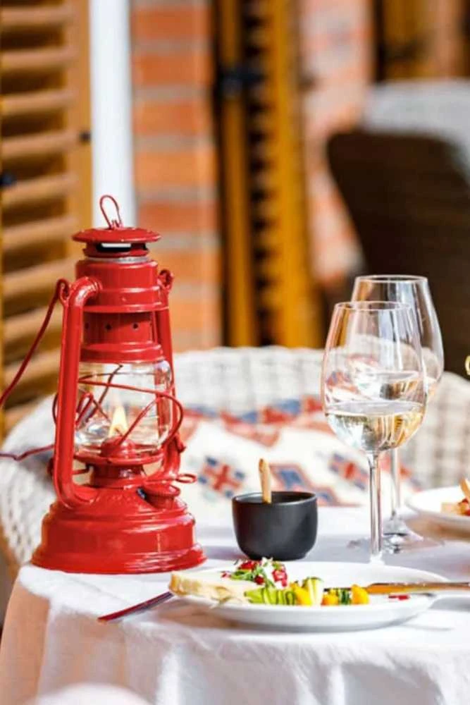Feuerhand Žibintas Firehand Stormlantern Eternity, raudonas