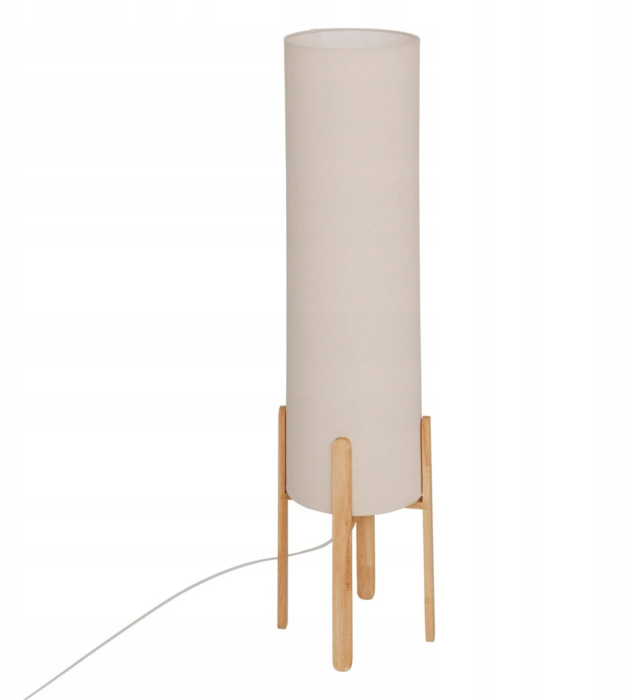 Atmosphera Lamp Toršeras su tekstiliniu gaubtu RAFA, medinės kojelės, Ø 24 x 107 cm