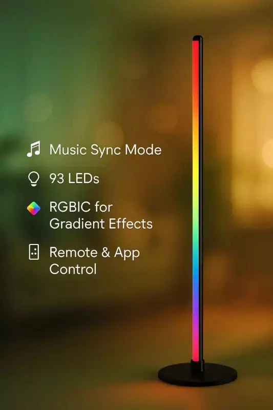 RGBIC pastatoma lempa DELTACO SMART HOME, 1.35m aukščio, valdoma nuotoliniu būdu ir programėle / SH-FL01 / 1903459