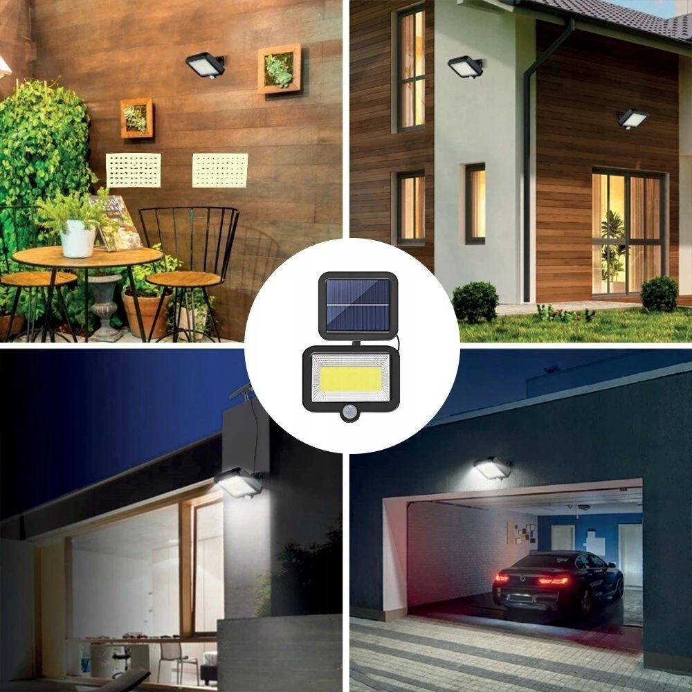 Eko Light Forever Lauko šviestuvas su atskira saulės baterija ir judesio jutikliu, 8W, 600lm, 1800mAh, 6000K