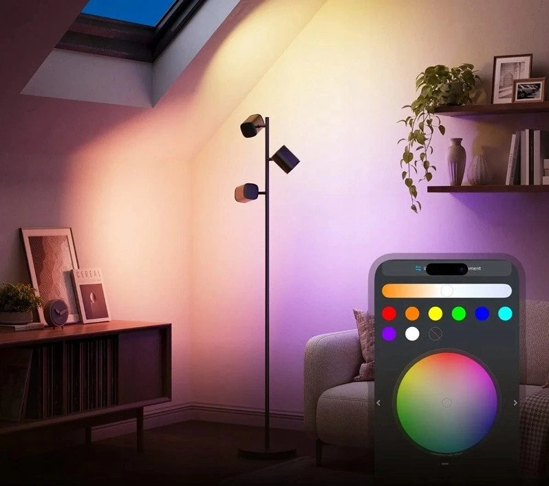 Govee LED grindų lempa su 3 galvutėmis, 157 cm, juoda, H60B2
