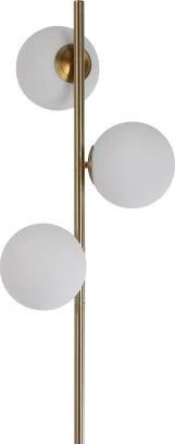 Lampa podłogowa Light Prestige Złota podłogowa lampa stojąca Dorado mleczne bańki do salonu