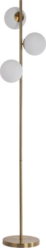 Lampa podłogowa Light Prestige Złota podłogowa lampa stojąca Dorado mleczne bańki do salonu