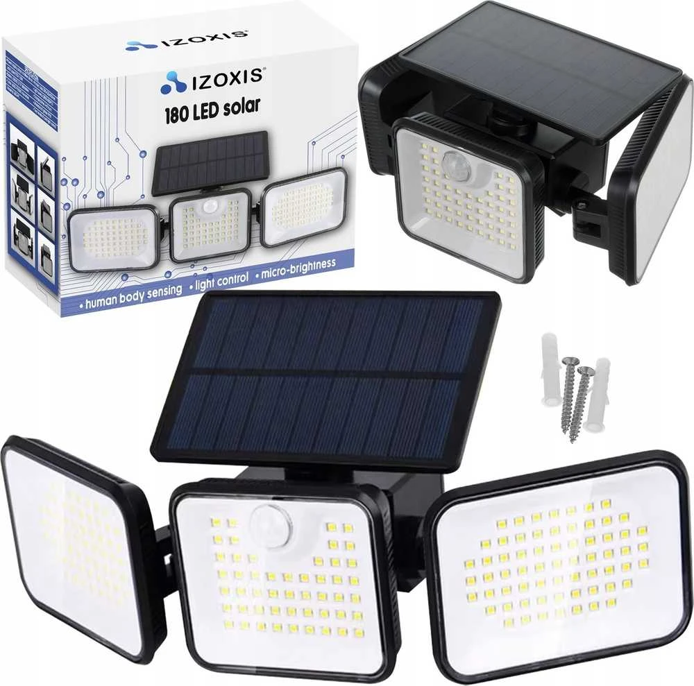 Izoxis Saulės energija įkraunama lempa 180 LED