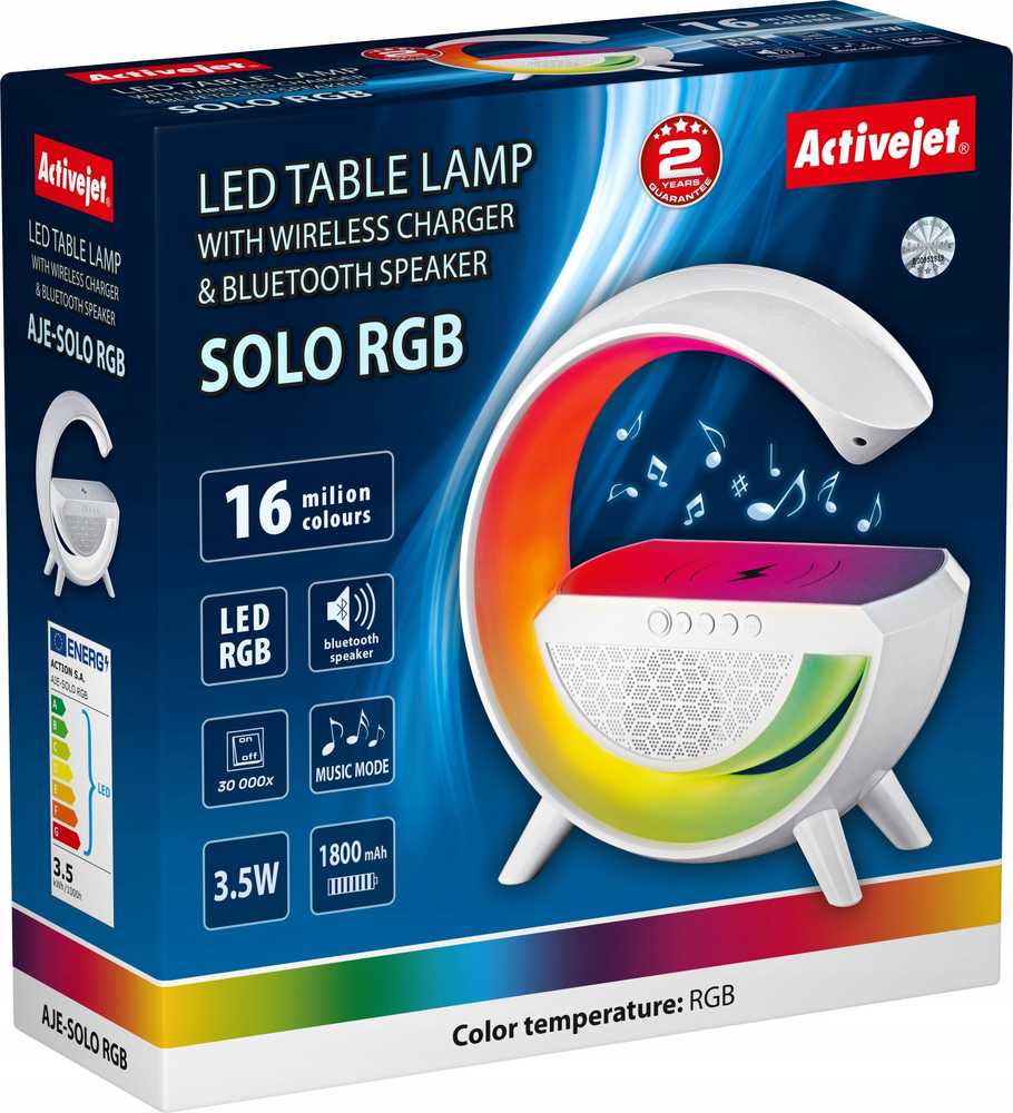 Activejet AJE-SOLO RGB LED muzikinis šviestuvas