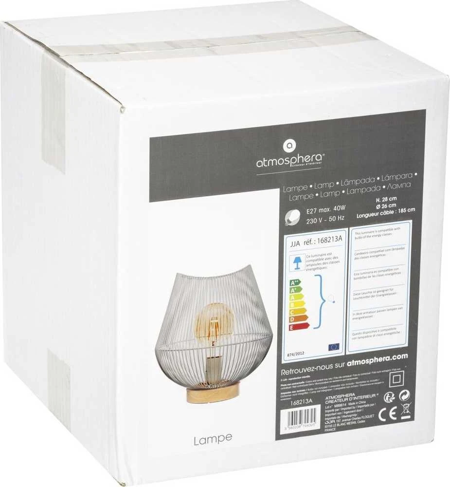 Atmosphera Table lamp JENA loft style, juodas, 28 cm