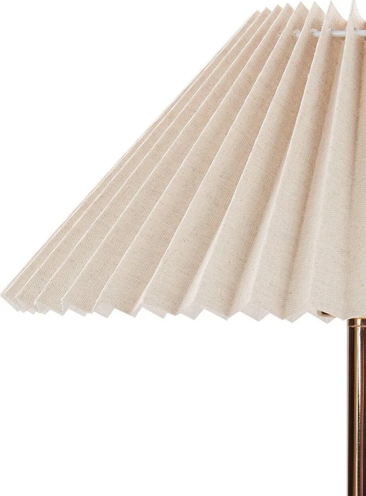 Beliani Stalinis šviestuvas BALUARTE, sintetinis linas, smėlio spalvos