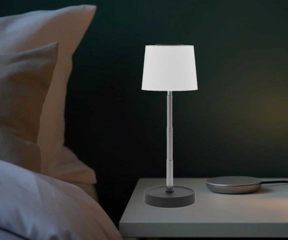 Stalinė lempa Platinet biurui PLATINET TABLE LAMP LAMPA STOŁOWA LED ADJUSTABLE 2W 160LM BATTERY Juodas [46170]