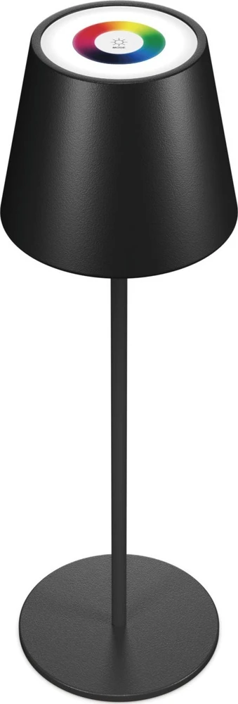 „Realpower LED-RGB“ stalinė lempa su pritemdomu staline lempa ir juoda baterija